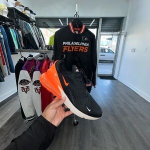 Black and Orange Athletic Sneakers